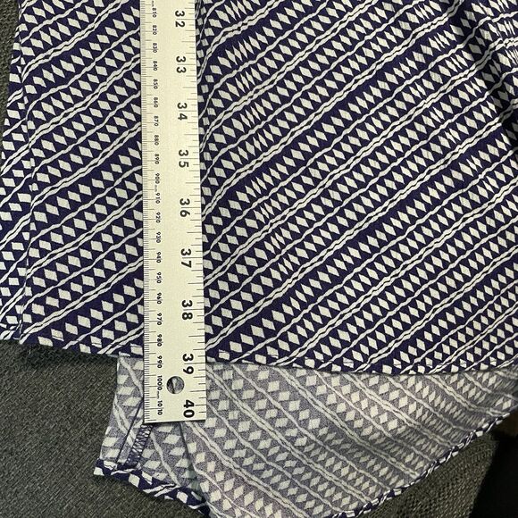 Ann Taylor LOFT Maxi Skirt Button Front Drawstring Navy Blue & White Womens Sz 2 - Picture 7 of 10